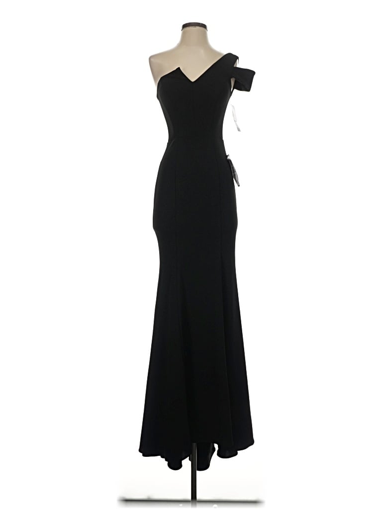 Pre-owned Betsy & Adam Cocktail Dress In Black