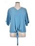 VIISHOW Blue Short Sleeve Blouse Size XL - photo 1