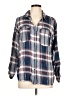 Kut from the Kloth 100% Lyocell Plaid Blue Long Sleeve Button-Down Shirt Size L - photo 1
