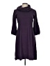 I.N. Studio Solid Purple Casual Dress Size L - photo 1