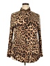 JM Collection Animal Print Brown Turtleneck Sweater Size XXL - photo 1