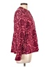 Antik Batik Burgundy Long Sleeve Blouse Size 12 - photo 4
