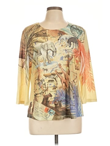 Weekends by Chico's 3/4 Sleeve T-Shirt (view 1)