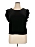 Kaari Blue Black Short Sleeve Top Size XL - photo 1