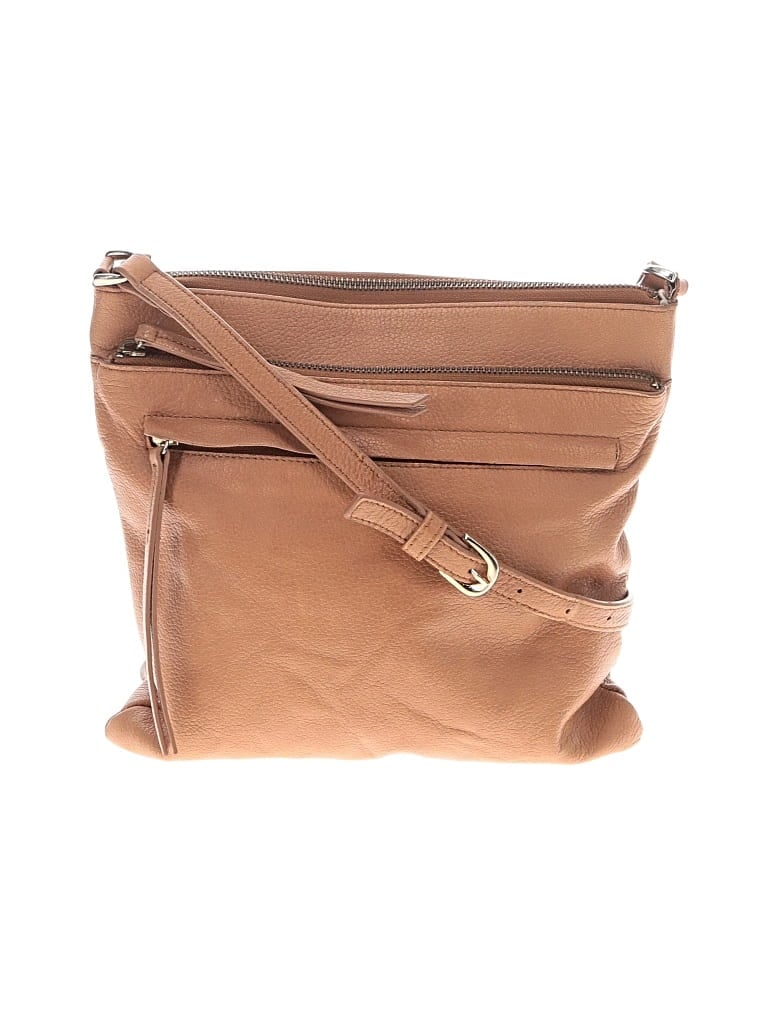 Pre-owned Nordstrom Leather Crossbody Bag In Tan