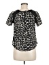 Timing 100% Polyester Animal Print Black Short Sleeve Blouse Size M - photo 2