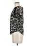 Timing 100% Polyester Animal Print Black Short Sleeve Blouse Size M - photo 5