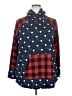 Lularoe Checkered-gingham Blue Poncho Size XXL - photo 1