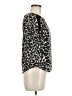 Timing 100% Polyester Animal Print Black Short Sleeve Blouse Size M - photo 4