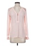 Candie's 100% Polyester Pink Long Sleeve Blouse Size S - photo 1