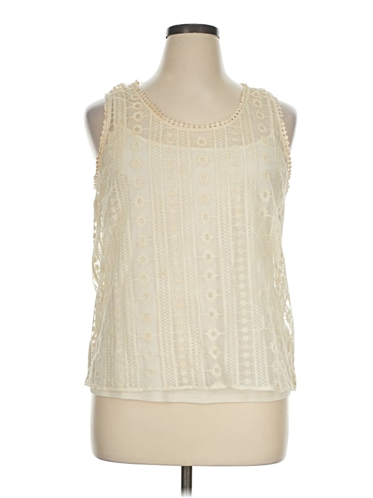 Pre-owned Adiva Sleeveless Blouse In Ivory