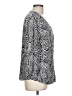 Ellen Tracy Animal Print Silver 3/4 Sleeve Blouse Size L - photo 4