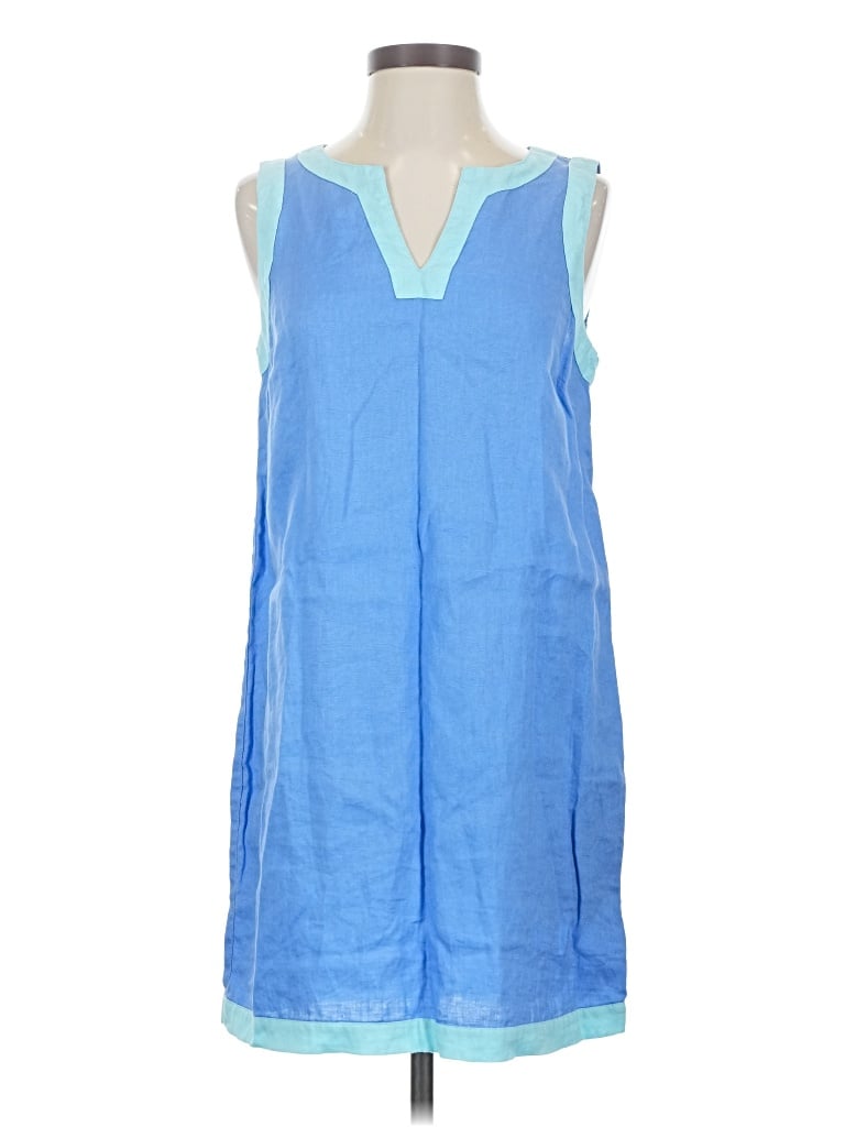 Pre-owned Sigrid Olsen Sleeveless Top Blue Halter Neckline Tops