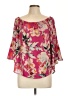 Eight Sixty 100% Polyester Pink 3/4 Sleeve Blouse Size L - photo 1