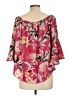 Eight Sixty 100% Polyester Pink 3/4 Sleeve Blouse Size L - photo 2