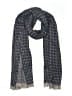Sky 100% Cashmere Checkered-gingham Houndstooth Jacquard Blue Gray Cashmere Scarf One size - photo 1