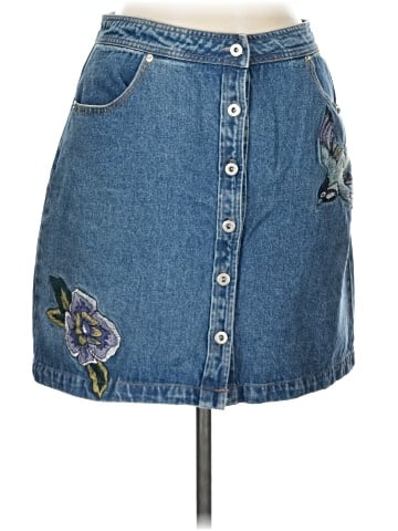 Honey Punch Denim Skirt (view 1)