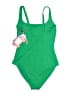 Yitty Solid Green One Piece Swimsuit Size M - photo 2