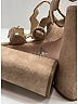 Prada 100% Suede Tan Suede Platform Sandals Size EU 36 1/2 - photo 8