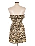 Iris Basic Animal Print Brown Tan Cocktail Dress Size L - photo 2
