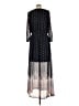 DR2 100% Polyester Print Black Casual Dress Size L - photo 2