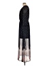 DR2 100% Polyester Print Black Casual Dress Size L - photo 5