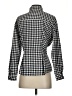 Zara Basic Houndstooth Black Long Sleeve Blouse Size S - photo 2