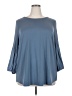 Adrianna Papell Blue 3/4 Sleeve Top Size 2X - photo 1
