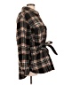 Sanctuary Plaid Brown Coat Size L - photo 4