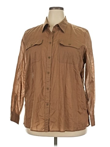 Lauren by Ralph Lauren Long Sleeve Button-Down Shirt (view 1)