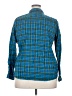 Natural Reflections 100% Cotton Plaid Blue Long Sleeve Button-Down Shirt Size XXL - photo 2