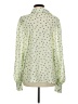 Glam 100% Polyester Polka Dots Green Long Sleeve Blouse Size M - photo 2