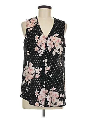 Rose + Olive Sleeveless Blouse (view 1)