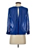 Bebe 100% Polyester Blue 3/4 Sleeve Blouse Size S - photo 2
