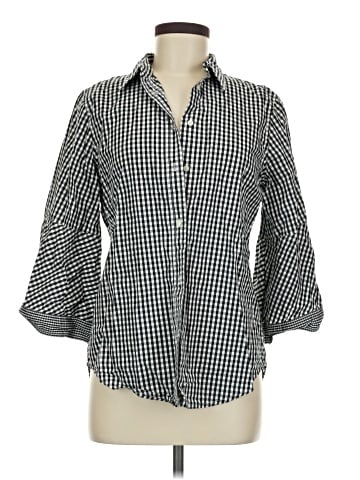 Lauren by Ralph Lauren 3/4 Sleeve Button-Down Shirt (view 1)