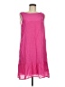 AGB 100% Polyester Solid Pink Casual Dress Size M - photo 1