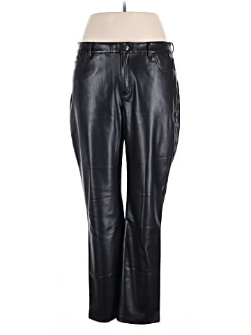 Tribal Faux Leather Pants (view 1)