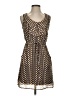 Bebop 100% Polyester Polka Dots Brown Casual Dress Size S - photo 1