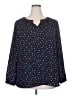 Talbots Outlet Polka Dots Blue Long Sleeve Blouse Size 2X - photo 1