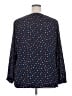 Talbots Outlet Polka Dots Blue Long Sleeve Blouse Size 2X - photo 2