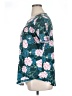 Fantaslook Floral Teal Short Sleeve Blouse Size XL - photo 5