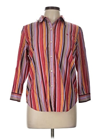Lauren by Ralph Lauren 3/4 Sleeve Button-Down Shirt (view 1)