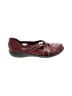 Clarks Burgundy Flats Size 9 1/2 - photo 1