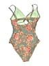 Unbranded Floral Green One Piece Swimsuit Size M - photo 2