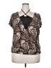 Fashion Bug Brown Short Sleeve Blouse Size 18 - photo 1