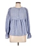 2 Hearts 100% Polyester Blue Long Sleeve Blouse Size L (estimated) - photo 1