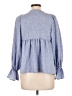 2 Hearts 100% Polyester Blue Long Sleeve Blouse Size L (estimated) - photo 2
