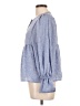 2 Hearts 100% Polyester Blue Long Sleeve Blouse Size L (estimated) - photo 5