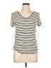 Green Envelope Stripes Ivory Short Sleeve T-Shirt Size L - photo 1