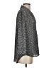Mossimo 100% Polyester Gray 3/4 Sleeve Blouse Size S - photo 4